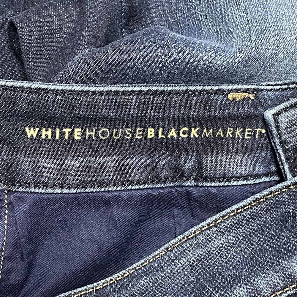 White House Black Market The Everyday Soft Super Skinny Ankle Jeans 6 Dark Wash - Picture 7 of 8